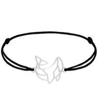 Bracelet Animal Totem Baleine Argent Cordon #Couleur et bracelet_Argent avec cordon