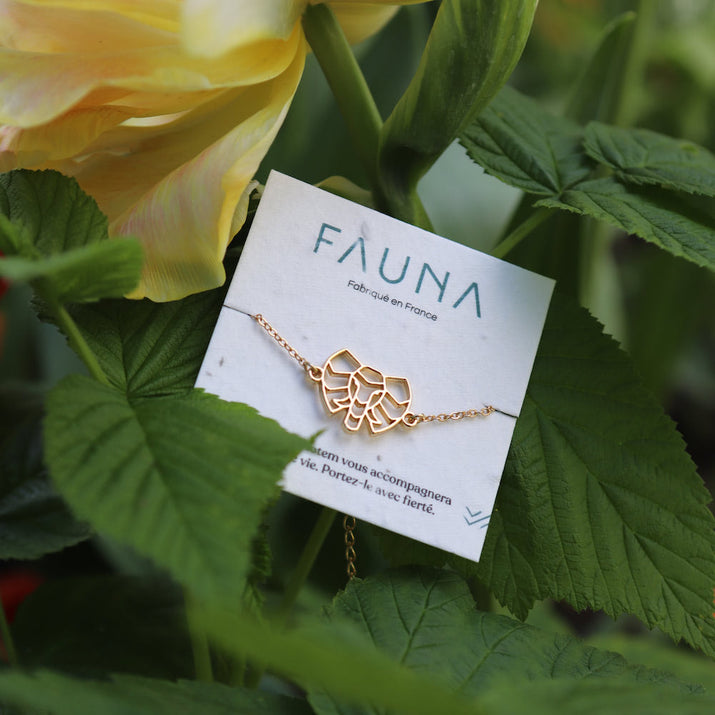 bracelet éléphant sur carte à planter