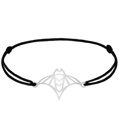 Bracelet Raie 2 argent cordon #Couleur et bracelet_Argent avec cordon #Modèle_Modèle 2