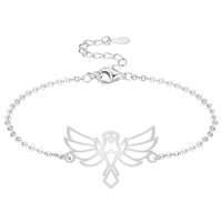 Bracelet Aigle argent chaîne  #Couleur et bracelet_Argent avec chaîne