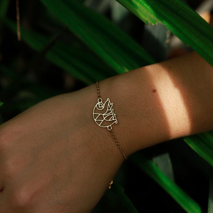 bracelet chaine animal totem paresseux