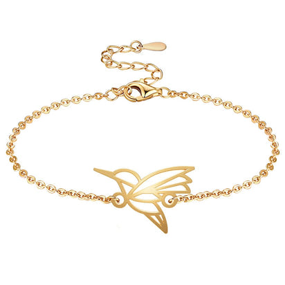 Bracelet Colibri Or Chaîne #Couleur et bracelet_Or avec chaîne