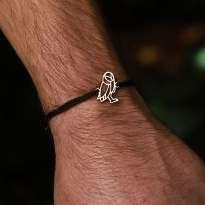 bracelet cordon animal totem chouette