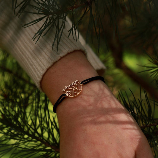 bracelet cordon animal totem paresseux