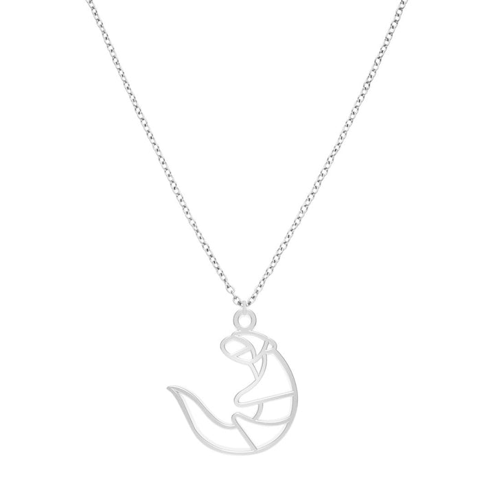 Collier Loutre argent Chaîne #Couleur et collier_Argent avec chaîne
