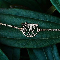 bracelet paresseux or chaine Feuille