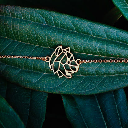 bracelet tigre or chaine Feuille