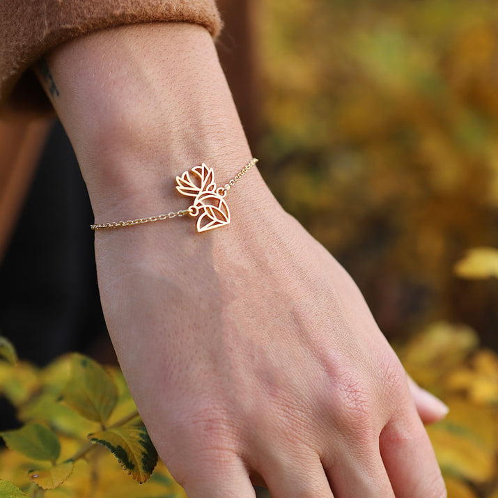 Bracelet Cerf 1 Or Chaîne poignet #Modèle_Modèle 1