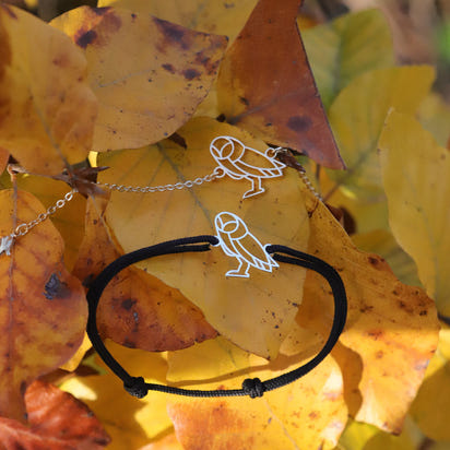 Bracelet animal totem chouette Cordon Chaine