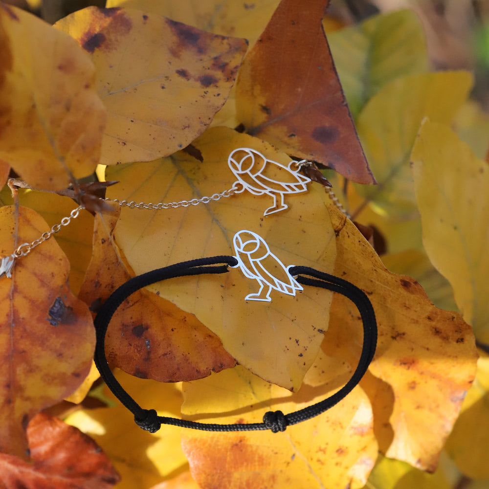 Bracelet animal totem chouette Cordon Chaine