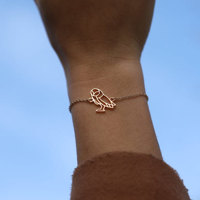 Bracelet Or animal Totem Chouette
