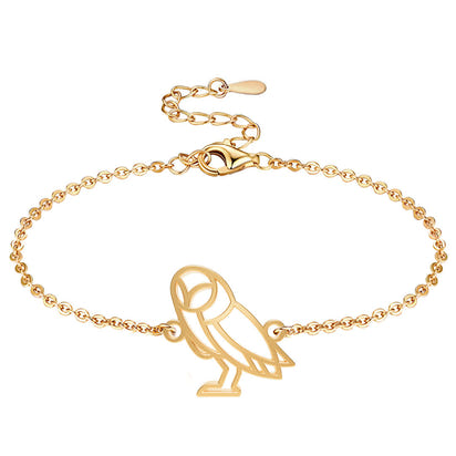 Bracelet Chouette Or Chaîne  #Couleur et bracelet_Or avec chaîne