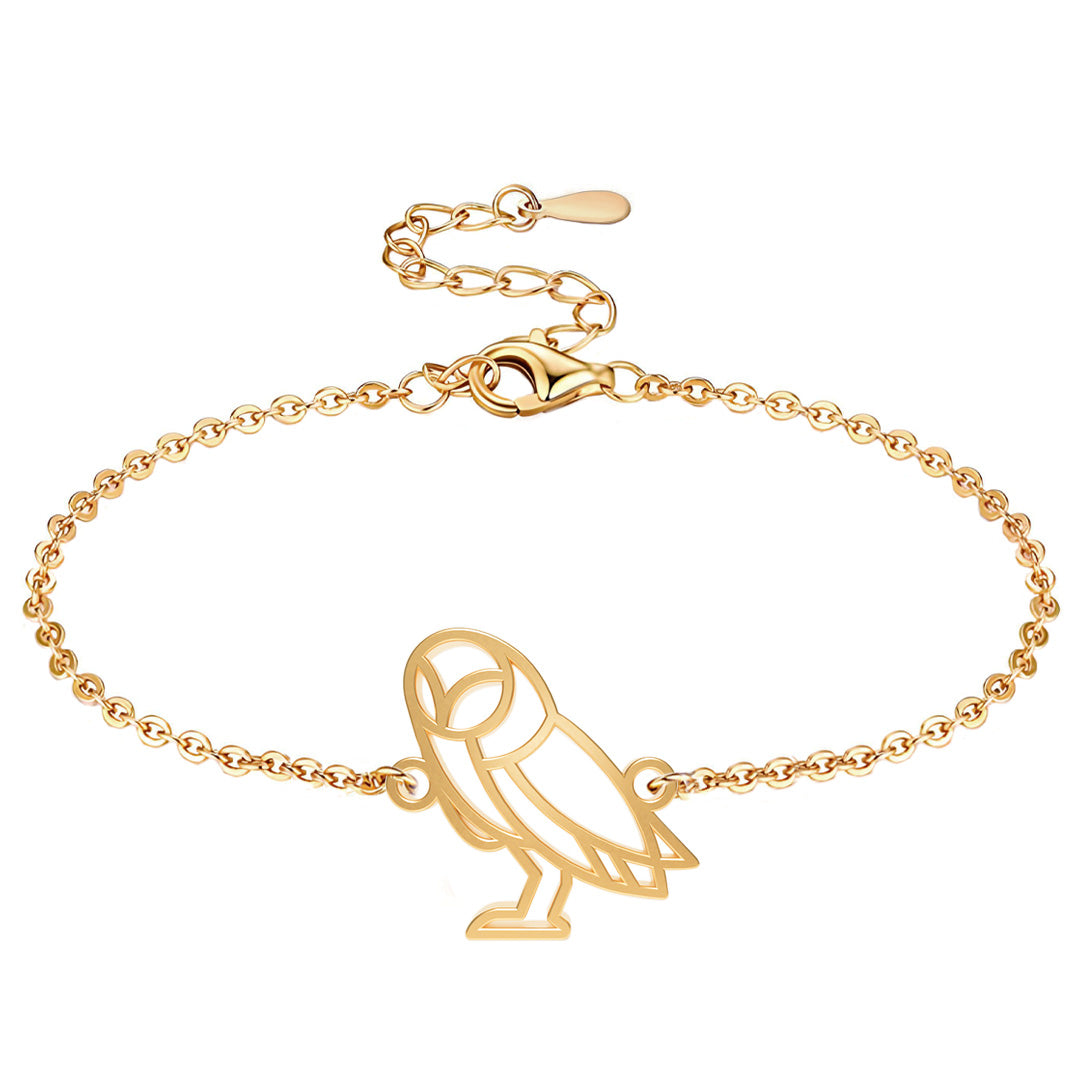 Bracelet Chouette Or Chaîne  #Couleur et bracelet_Or avec chaîne