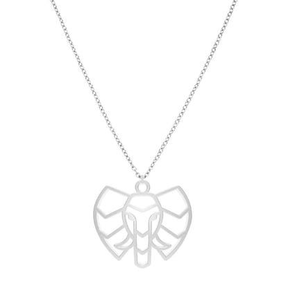 Collier Elephant Argent Chaîne #Couleur et collier_Argent avec chaîne