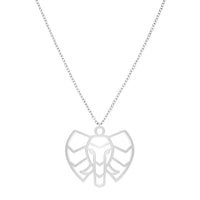 Collier Elephant Argent Chaîne #Couleur et collier_Argent avec chaîne