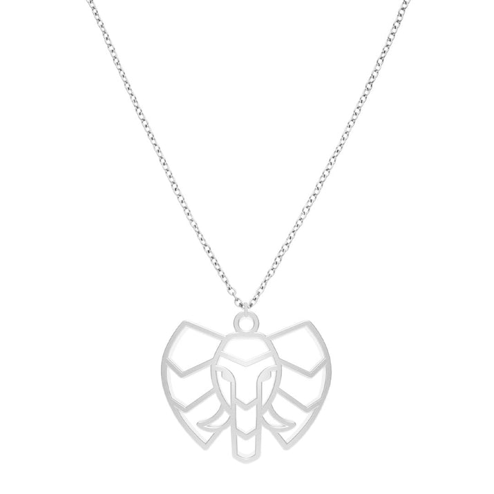 Collier Elephant Argent Chaîne #Couleur et collier_Argent avec chaîne