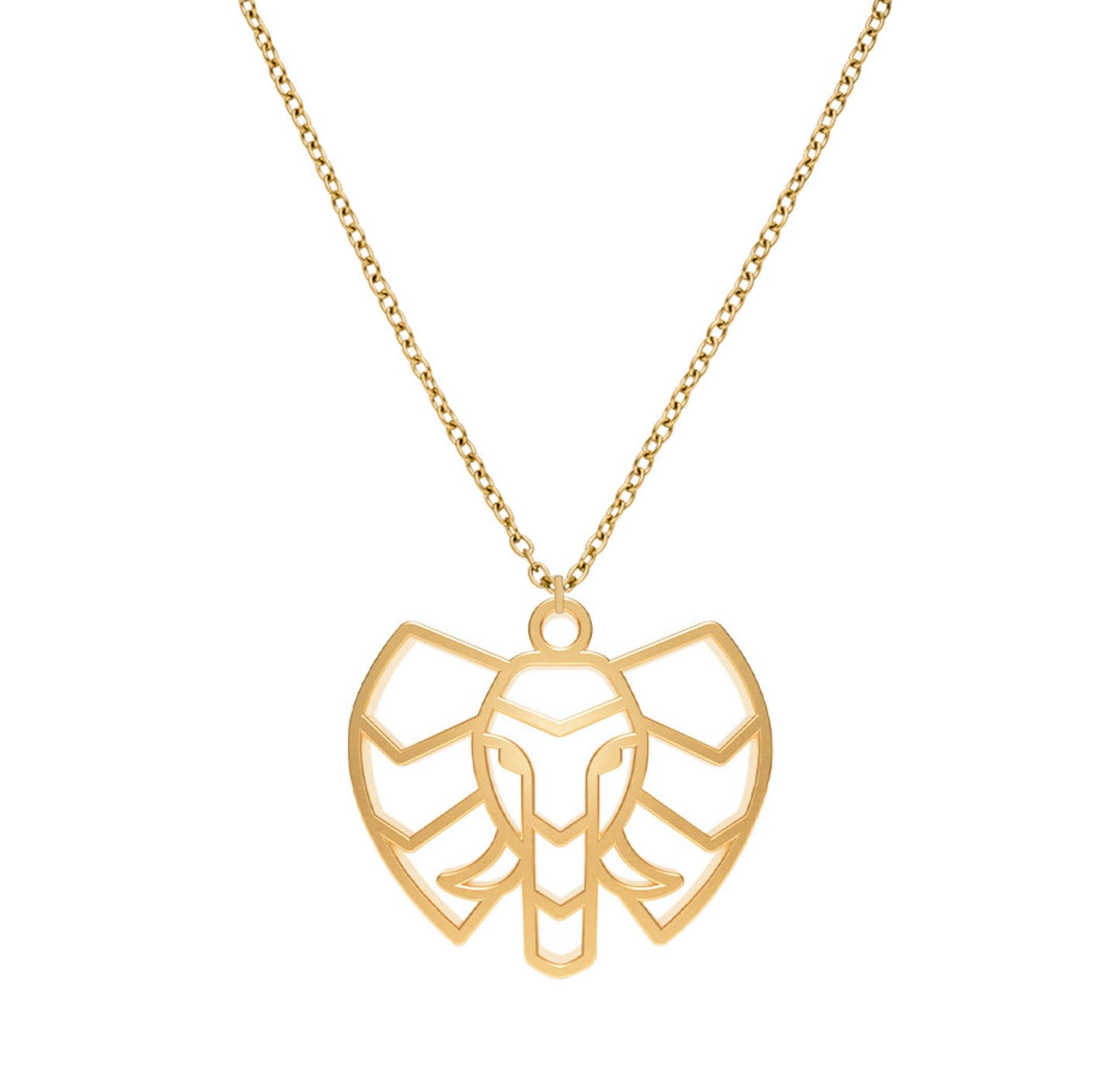 Collier Elephant Or Chaîne Zoom #Couleur et collier_No