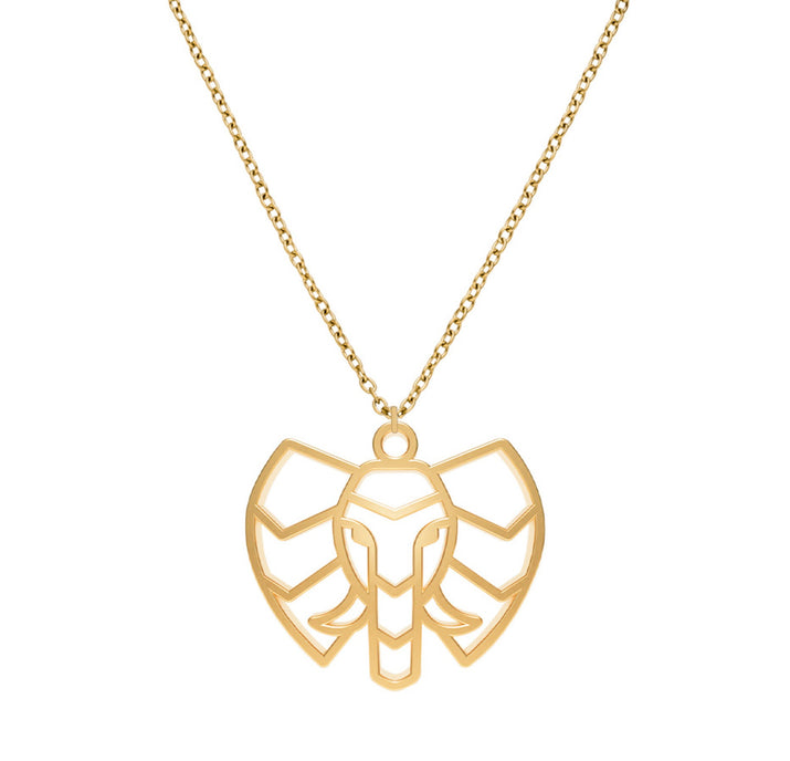 Collier Elephant Or Chaîne Zoom #Couleur et collier_No