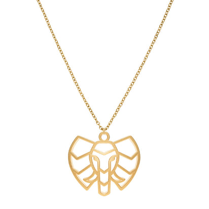 Collier Elephant Or Chaîne #Couleur et collier_Or avec chaîne
