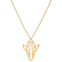 Collier Girafe Or Chaîne #Couleur et collier_Or avec chaîne