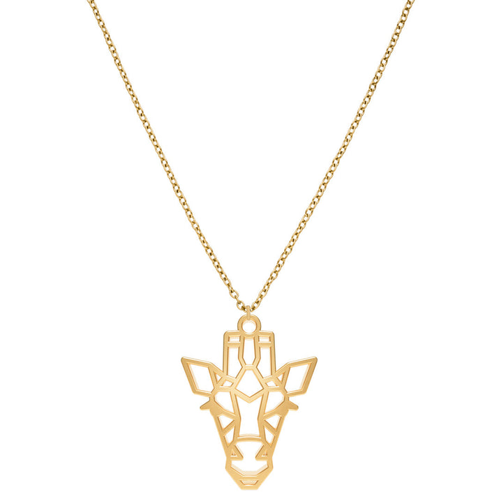 Collier Girafe Or Chaîne #Couleur et collier_Or avec chaîne