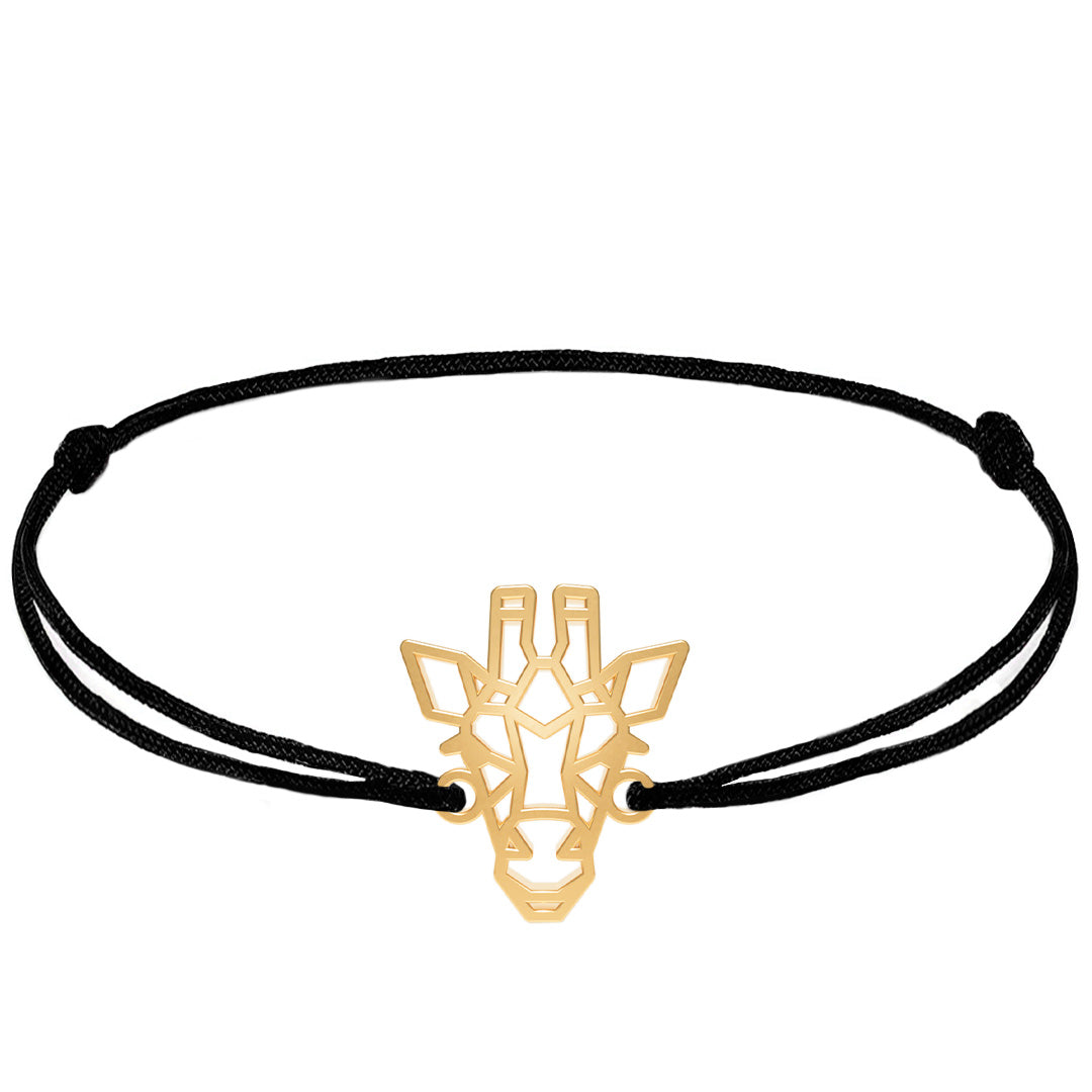 Bracelet girafe Or Cordon #Couleur et bracelet_Or avec cordon
