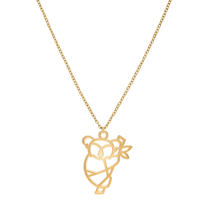 Collier Koala Or Chaîne #Couleur et collier_Or avec chaîne
