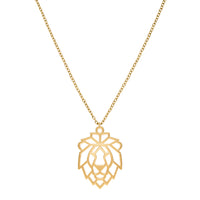 Collier Lion Or Chaîne #Couleur et collier_Or avec chaîne