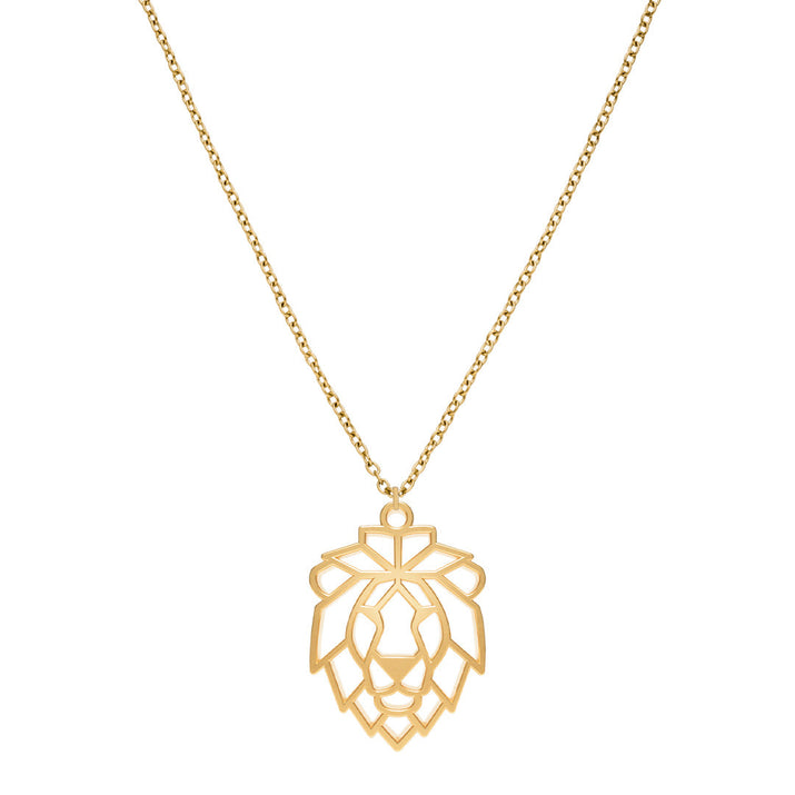 Collier Lion Or Chaîne #Couleur et collier_Or avec chaîne