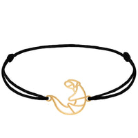 Bracelet Loutre 2 Or Cordon #Couleur et bracelet_Or avec cordon #Modèle_Modèle 2