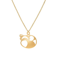 Collier Panda Roux Or Chaîne Zoom #Couleur et collier_No