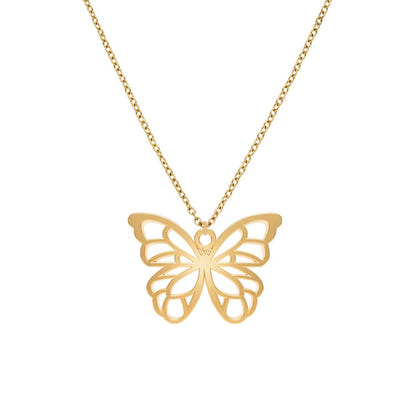 Collier Papillon Or Chaîne Zoom #Couleur et collier_No