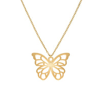 Collier Papillon Or Chaîne Zoom #Couleur et collier_No