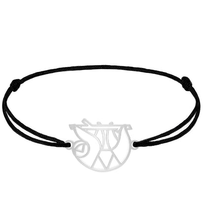 Bracelet Paresseux Argent Cordon #Couleur et bracelet_Argent avec cordon