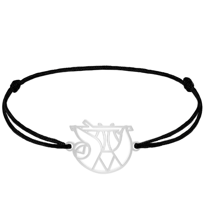 Bracelet Paresseux Argent Cordon #Couleur et bracelet_Argent avec cordon
