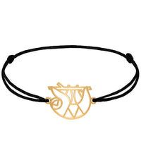 Bracelet Paresseux Or Cordon #Couleur et bracelet_Or avec cordon
