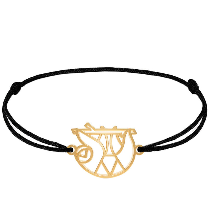 Bracelet Paresseux Or Cordon #Couleur et bracelet_Or avec cordon