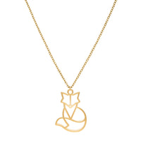 Collier Renard Or Chaîne #Couleur et collier_Or avec chaîne