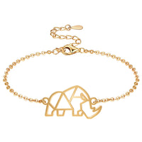 Bracelet Rhinocéros Or Chaîne  #Couleur et bracelet_Or avec chaîne