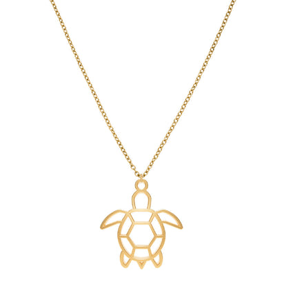 Collier Tortue Or Chaîne #Couleur et collier_Or avec chaîne