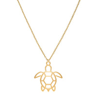 Collier Tortue Or Chaîne #Couleur et collier_Or avec chaîne