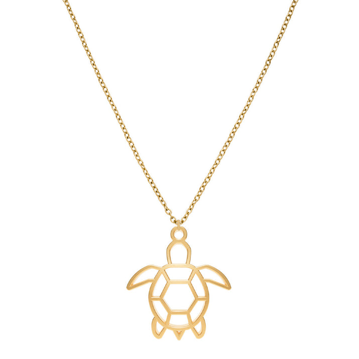 Collier Tortue Or Chaîne #Couleur et collier_Or avec chaîne