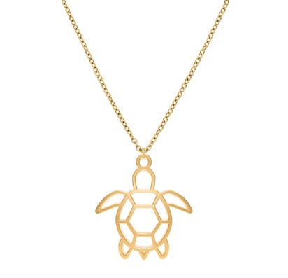 Collier Tortue Or Chaîne Zoom #Couleur et collier_No